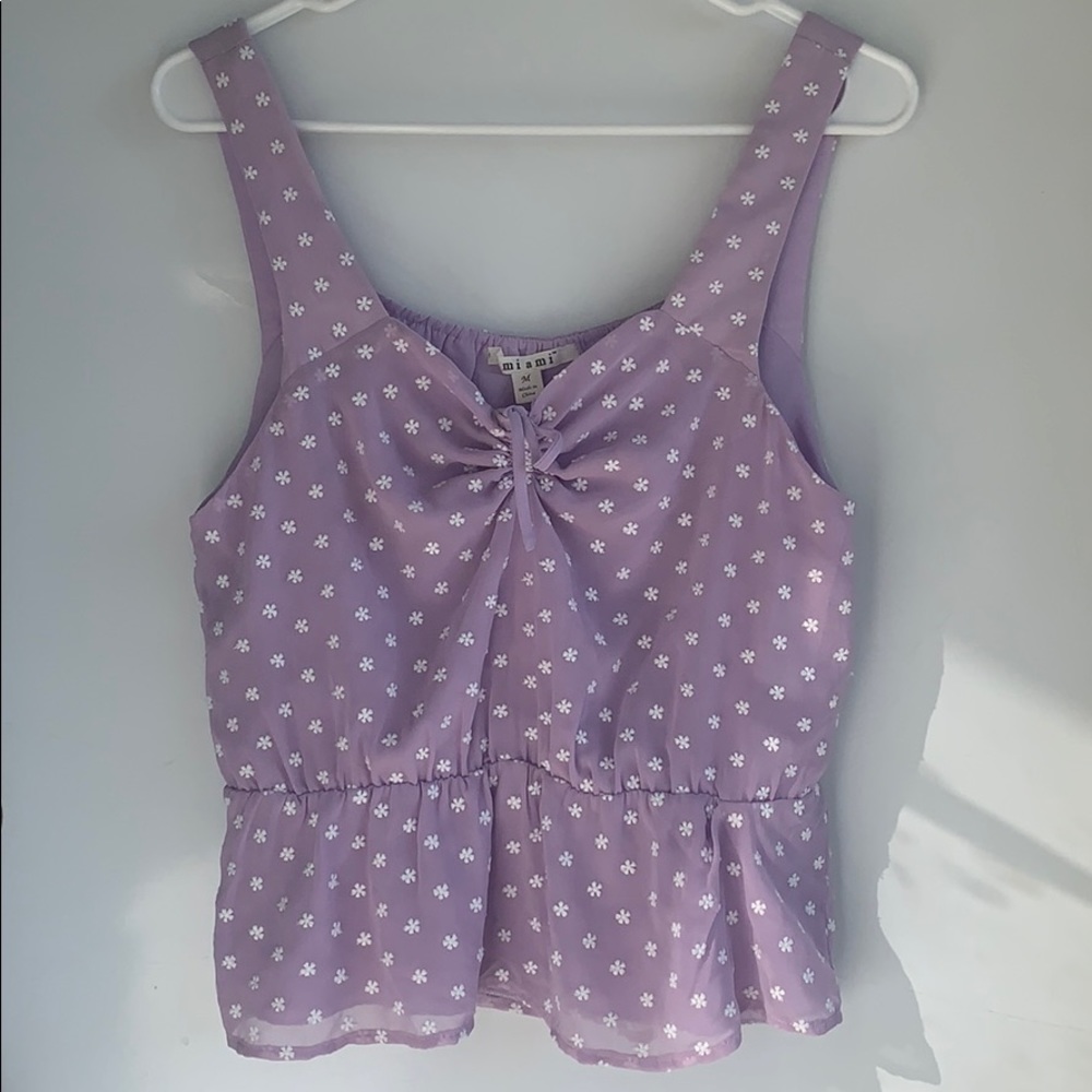 NWT Floral Lavender Top